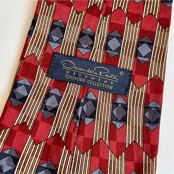 VTG Vintage Oscar De La Renta Couture Neck Tie - Picture 3 of 3